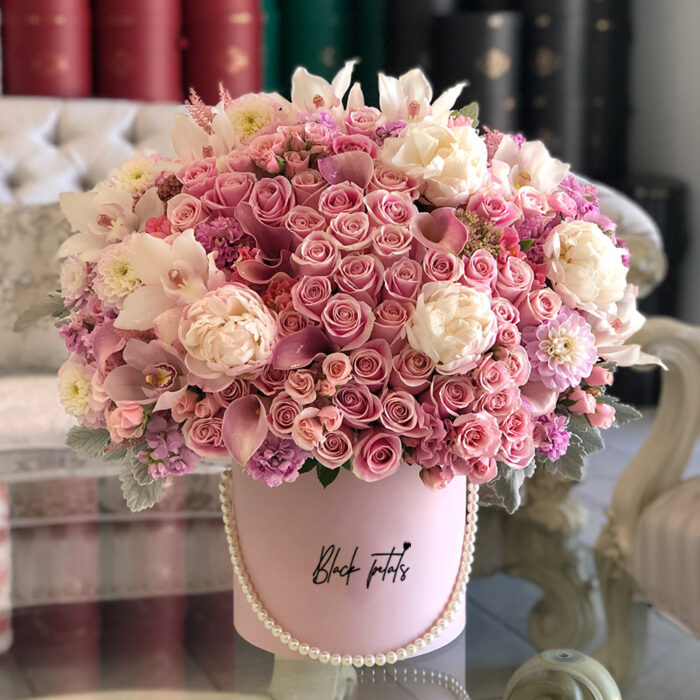 Cherie Black Petals Flowers Shop