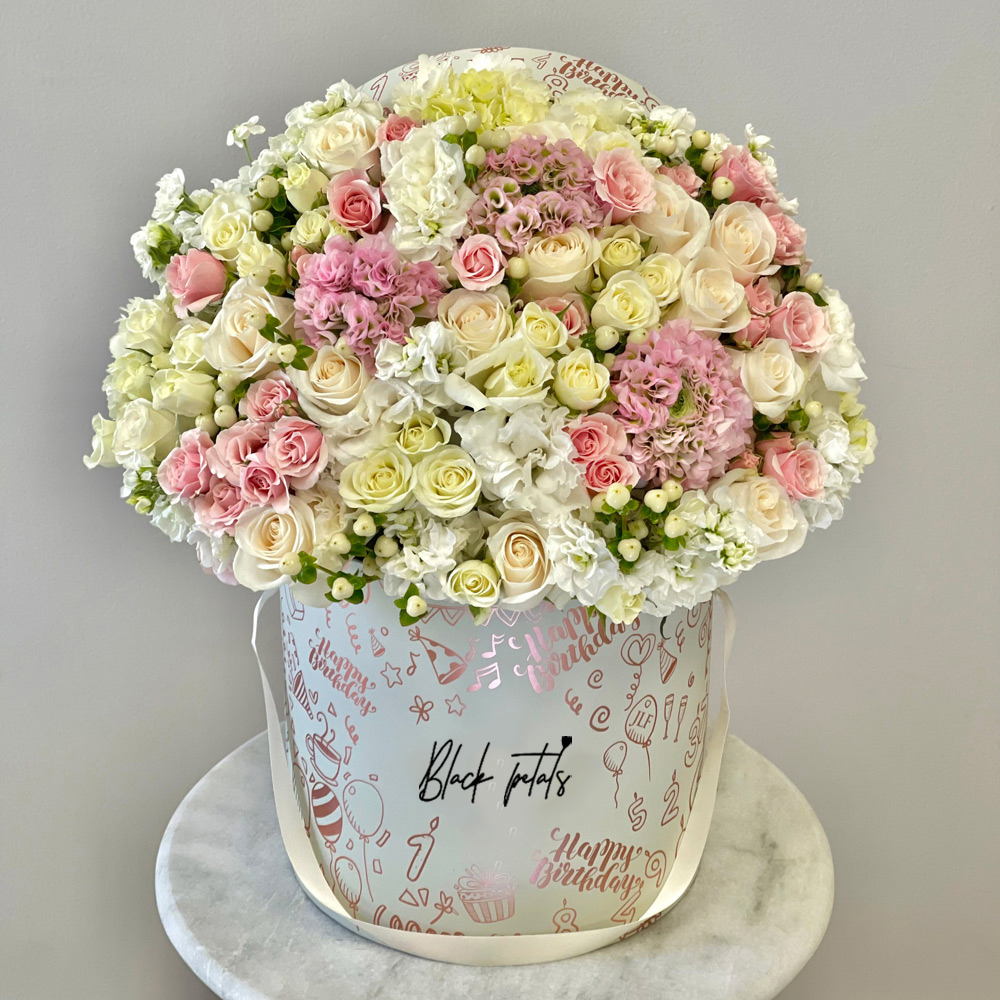 Birthday Celebration Black Petals Flowers Shop